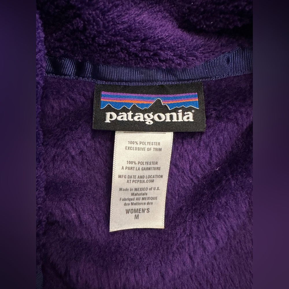 PATAGONIA Re-Tool Fleece Vest, Purple, Medium - Picture 6 of 7